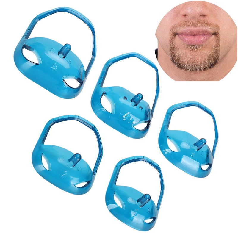 Goatee Shaving Template, Set of 5 Sizes Beard Shaping Tool,