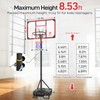 Yohood Kids Basketball Hoop Outdoor 4.82-8.53ft Adjustable, Portable Basketball Hoops