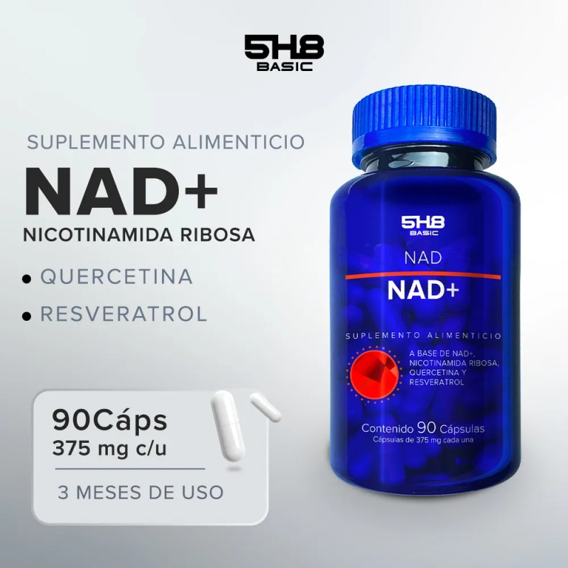 5h8 Nad Con Resveratrol Y Quercetina - 90 Cpsulas Sabor