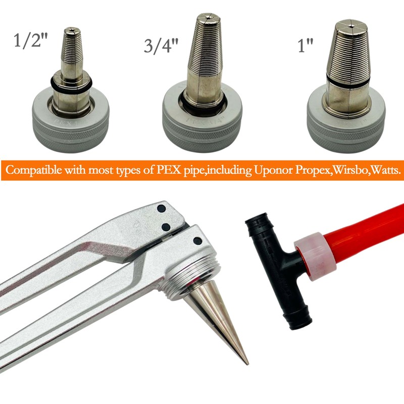 Purseter 1/2,3/4,1-inch Pex Expansion Tool ProPEX Expander Kits meets ASTM