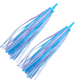 PEUTIER Pack of 2 Bicycle Streamers, Colourful Bicycle Handlebar Tassels, Rainbow Bicycle Handlebar Streamers, Bicycle Handlebar Scooter Handgrip, Balance Bike Accessories for Children, Girls, Boys