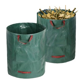 ORAGKE 272L Gartensack, Gartenabfallsack Stabil, Laubsack groß – Grünschnittsack Robust, Wasserdicht – Gartensäcke Faltbar, Selbststehend – Garten Sack mit 3 Griffen Polypropylen-Gewebe 150GSM (2)
