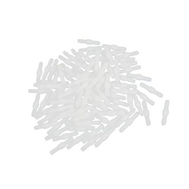 Partuto Car Garden White 4mm Plastic Tube Pipe Hose Connector Joiner 100 Pcs Replacement