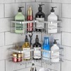 Yazoni Corner Shower Caddy 2-Pack, No Drilling Shower Organizer Corner