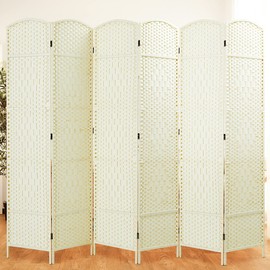 JOSTYLE Room Divider 6 Panel Room Partition, Foldable Freestanding Room Dividers, 6 FT Tall and Extra Wide Double-Hinged Decorative Separation Wall Divider.
