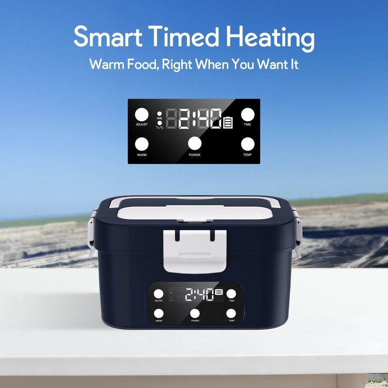 VISOM Cordless Electric Lunch Box, 6.75 Cup Automatic Food Warmer