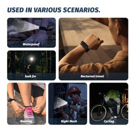 Mini Flashlight,Wrist Flashlight LED Torch, Rechargeable Clip Hands Wrist Flashlight, IP5 3 Modes Wrist Watch Flash Light, Long Lasting Battery for Night Running, Hiking, Camping