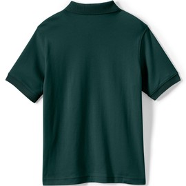 Lands' End Uniform Kids Short Sleeve Interlock Polo Evergreen Kids Medium