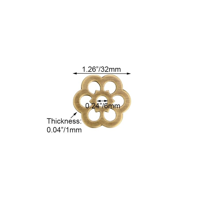 Tiazza 10Pcs Brass Backplate Washers Classical Furniture Decoration Gasket Brass
