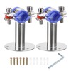 sourcing map Pack of 2 Stainless Steel Pipe Supports Wall