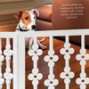 Etna White Floral Wooden Pet Gate - Freestanding Foldable Adjustable