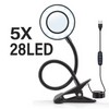 LED Magnifying Glass Lamp for Close Work – 5X/10X Lighted
