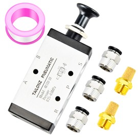 TAILONZ PNEUMATIC 3/8"NPT 5 Way 2 Position Air Hand Lever Operated Valve Pneumatic Solenoid Valve Manual Control Push-Pull 4R310-10
