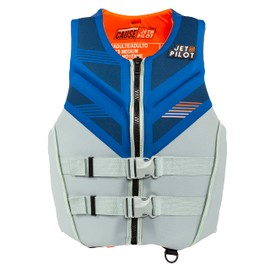 Jet Pilot - Cause Neoprene Life Vest - Personal Flotation Device - Coast Guard Approved - Life Jacket - Water Sports (Large, Navy)