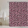 Brown Leopard Shower Curtain Cheetah Animal Print Blackout Polyester Machine