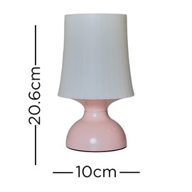 MiniSun MiniSun | Wireless LED Pink Touch Table Lamp with a White Tapered Shade | Table Lamps, Home Dcor & Improvement Essential