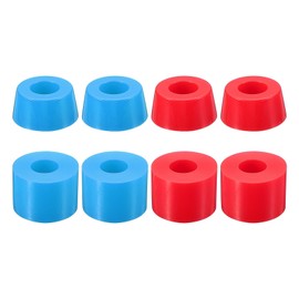 PATIKIL Skateboard Bushings, 2 Set 90A PU Long-Board Truck Bushings Rebuild Kit for Skateboard Parts, Blue/Red