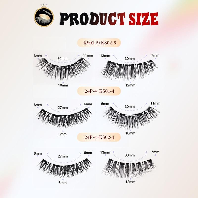 Magnetic Eyelashes - 5D Glam False Lashes, Reusable & Waterproof,