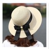 Women Foldable Bowknot Hat Wide Brim Straw Hat Floppy Summer