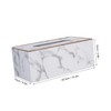 WOONEKY Luxury Marble Pattern Tissue Holder Modern Napkin Organizer for