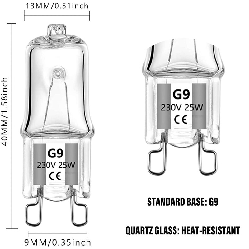BXXKXMC Halogen-Oven-Lamp/Special Oven / G9-Socket/dimmable / 25 Watt/warmwhite - 2700k