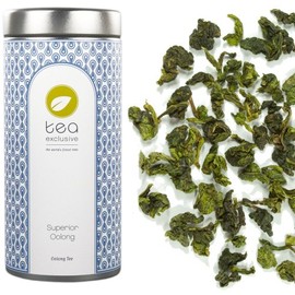 tea exclusive Superior Oolong Tee Tie Quan Yin Intense & Fine Floral Flavour, Handmade, Tin 70 g