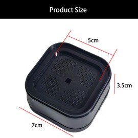 Syiyunran Washing Machine Booster Feet - Black, 1 Set (4 Pack), Size 7 x 7 x 3.5 cm (Inner Diameter 5 cm), Universal Rubber Non-Slip Mats for Washing Machines, Appliances, Furniture, with Feet Less