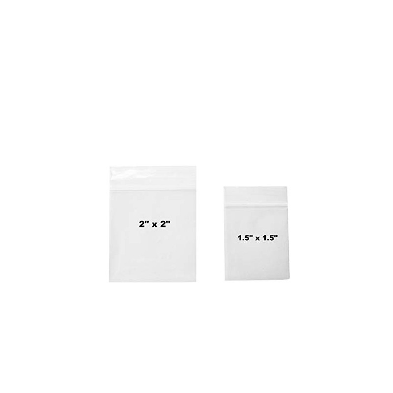 FlanicaUSA 100 CT Resealable Mini Zipper Polly Bags 2 Mil