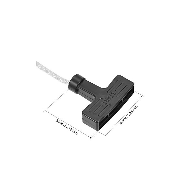 sourcing map Recoil Start Rope with Handle 4 mm Diameter