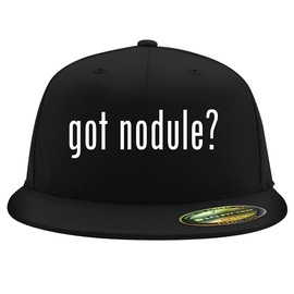 got Nodule? - Embroidered Adjustable Fit Structured Flat Bill Fitted Hat | Trendy Baseball Cap for Men and Women | Modern Cap in Snapback Closure | Black | Large/X-Large