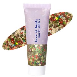 Body Glitter Stick, Christmas Makeup, Christmas Face Body Glitter Gel,Christmas Stocking Stuffers Gift Decorations,Festival Makeup for Women Kids Girls, 50ml