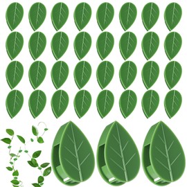 Pwfkgo 60 Pcs Plant Wall Clips, Plant Climbing Wall Fixture Clips, Wall Vines Fixing Clips with 72 Adhesive Stickers, Self-Adhesive Plant Fixer for Vine Support and Indoor Outdoor Decoration