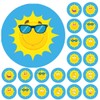 900 Mini Happy Sun 10mm Spot Reward Stickers for Teachers