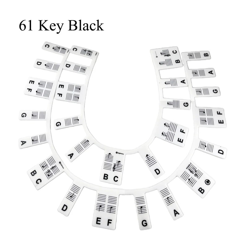 Silicone Piano Keyboard Note Labels for Beginners – Reusable Removable