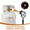 Homzenify 12FT Universal QCC1 Low Pressure Propane Hose with Regulator