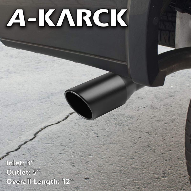 A-KARCK Exhaust Tip 3 Inch Inlet, 3" Inlet 5" Outlet