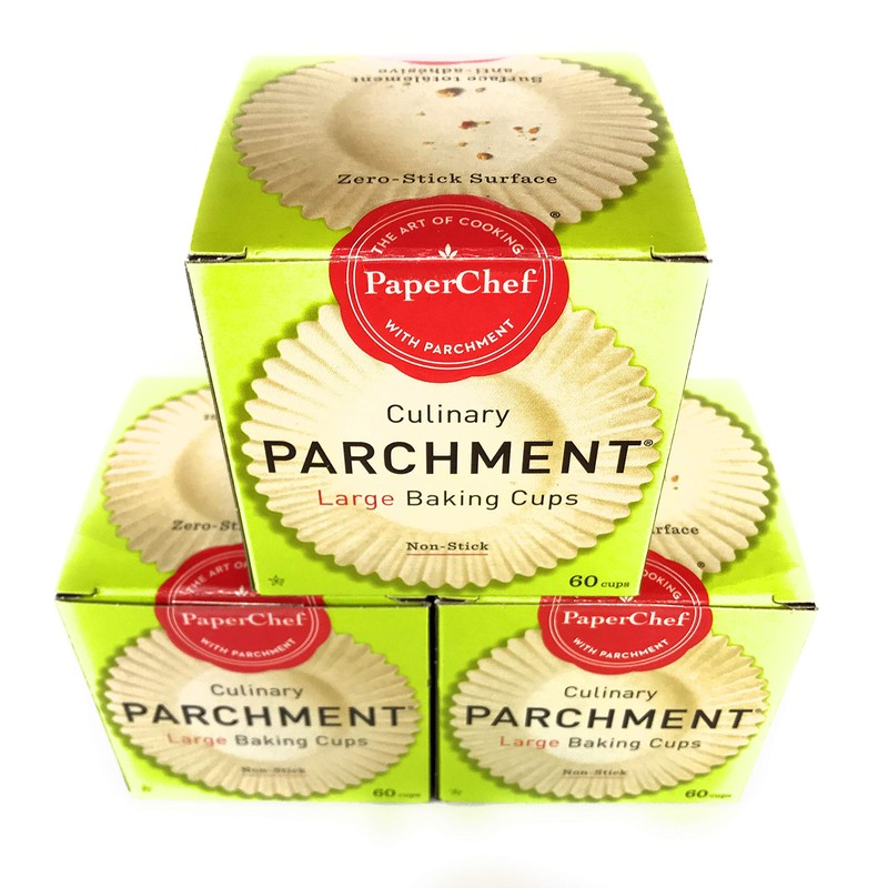 Parchment Paper Baking Cups Large Cupcake Liners Natural Culinary Non-Stick