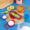 NYGGTYK 12 Pieces Colourful Measuring Cups, Plastic Measuring Cups, Baking