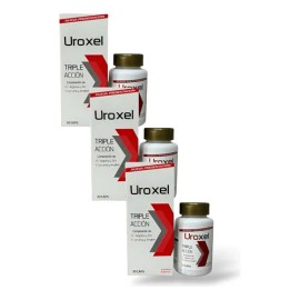 3 Pack Uroxel L-arginina Apoyo Para Próstata 30cps Sabor Sin Sabor