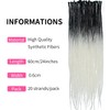 Thin 0.6cm Synthetic Dreadlock Extensions Handmade 24Inch 20 Strands Crochet