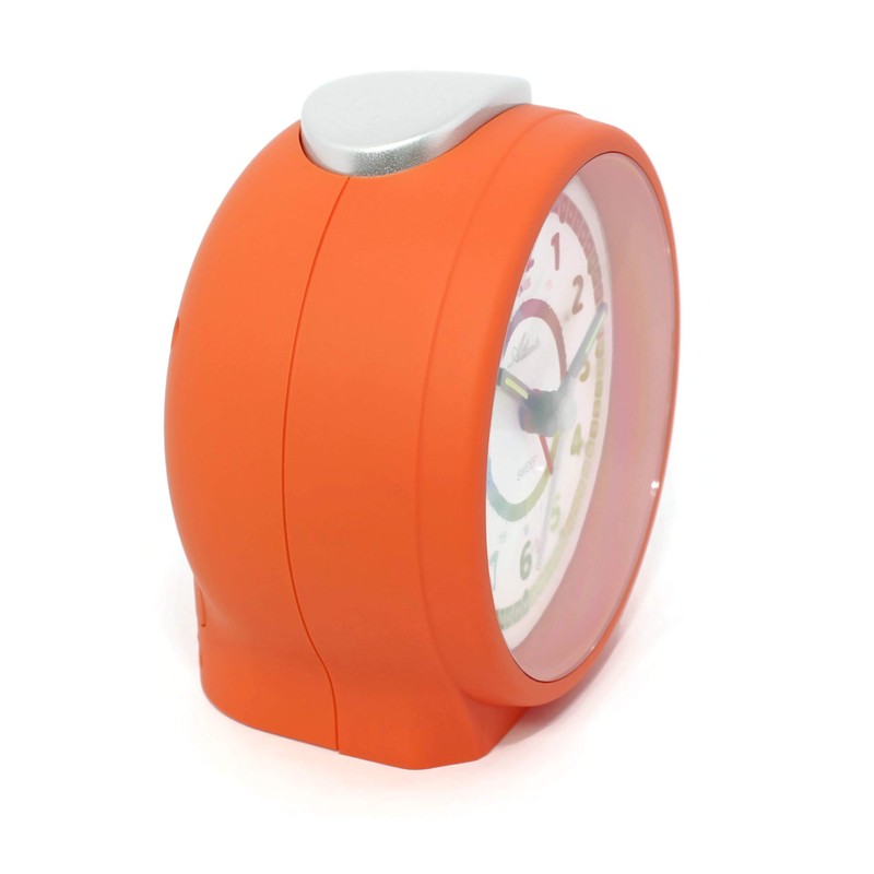 1999-12 Children's Alarm Clock for Girls without Ticking Analogue Orange,