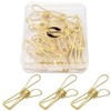 Zoohot Pack of 15 Golden Hollow Clip, Multi-purpose Clothesline Utility