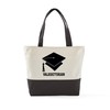 CafePress Valedictorian Grad Hat Canvas Tote Top Zipper Closure