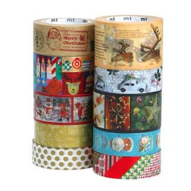 MT Limited Edition Christmas Washi Tape Sets [10-Pack]: 0.8 in. x 23 ft. (Christmas Set 1)