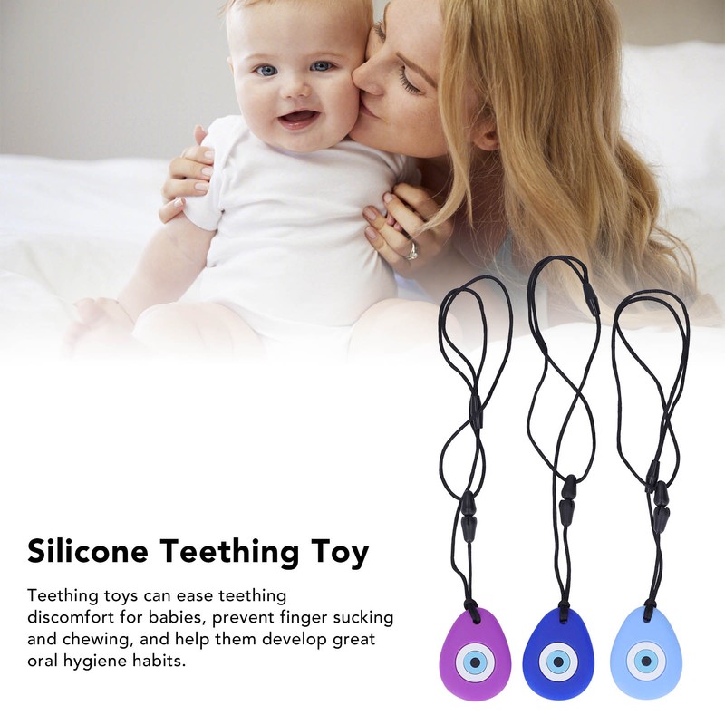 3pcs Drop Shaped Baby Teething Toy Soft Portable Silicone Infant