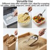 CONEHOY 5 Pcs 3/6/9/12/16 Ounce Stainless Steel Ice Scoop with