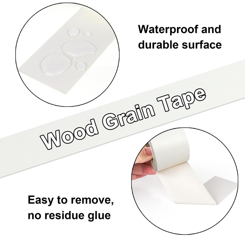 BOMEI PACK Wood Grain Repair Tape,Self Adhesive Repair Patch for