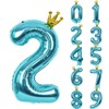 Lausatek Balloons, Number Balloons, Birthday, 40 Inches, Large, Number 2,