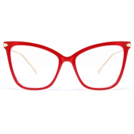 FEISEDY Oversized Cat Eye Glasses Frame Blue Light Blocking Eyewear for Women B2589
