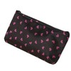 Kids Cute Black with Pink Hearts Pencil Case Cosmetic Make